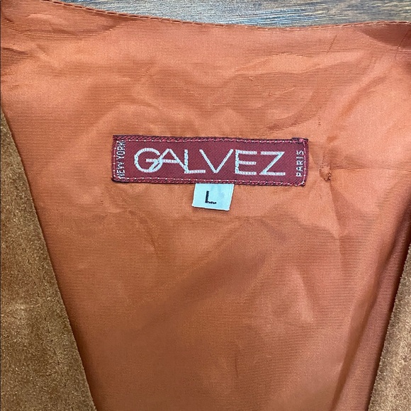 Vintage western leather fringe vest, brown suede, size S - Picture 2 of 14